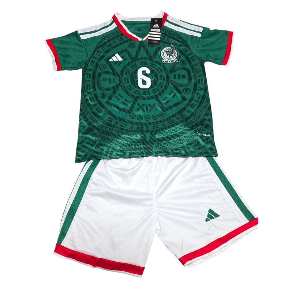 Mexico 2026 Green Youth Kids Jersey & Shorts Kit World Cup Special  Mendez Sz 22
